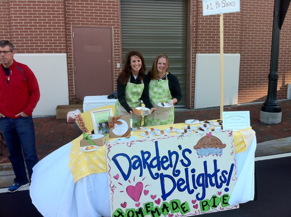 The Darden's Delights homemade pies table at the bake sale