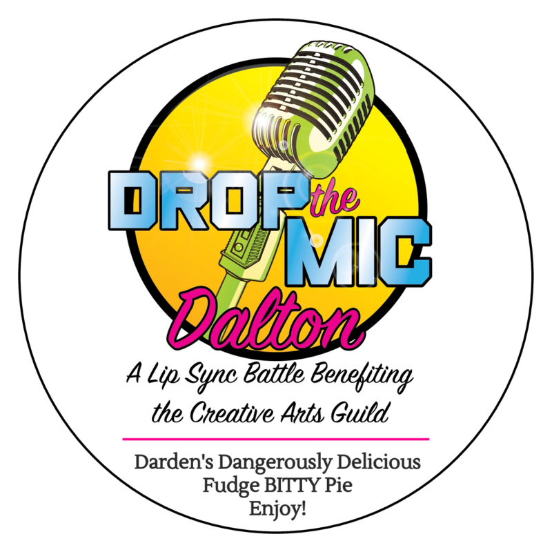 Label: Drop the Mic Dalton. A lip sync battle benefiting the creative arts guild. Darden's Dangerously Delicious Fudge Bitty Pie Enjoy!